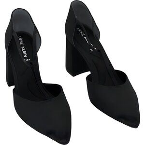 Anne Klein Barclay Pointed Toe Black Fabric Womens US 7 M